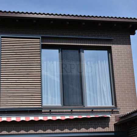 SKIRPUS outdoor (exterior) wooden sliding shutters Model 4