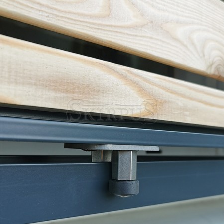 SKIRPUS outdoor (external) wooden sliding shutters Model 1 with motor drive