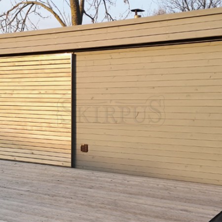 SKIRPUS outdoor (external) wooden sliding shutters Model 1