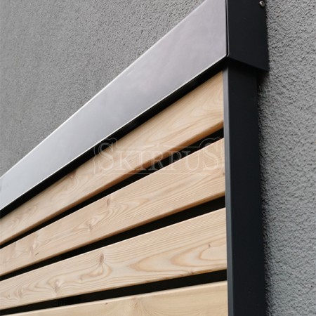 SKIRPUS outdoor  wooden sliding shutters with Siberian larch lamellas